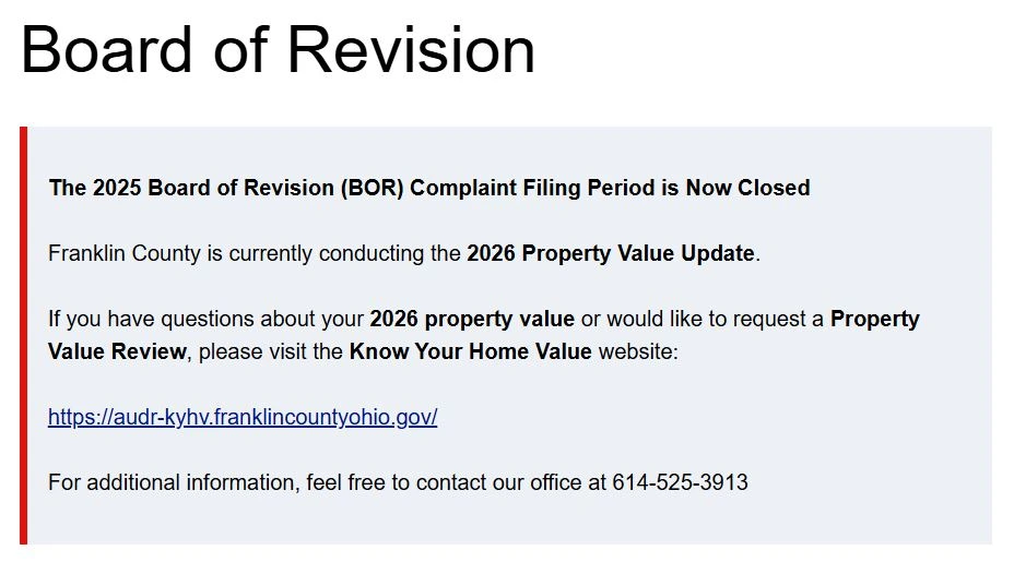 Franklin County Board of Revision